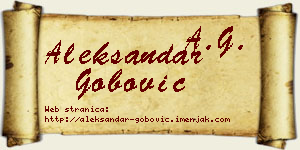 Aleksandar Gobović vizit kartica